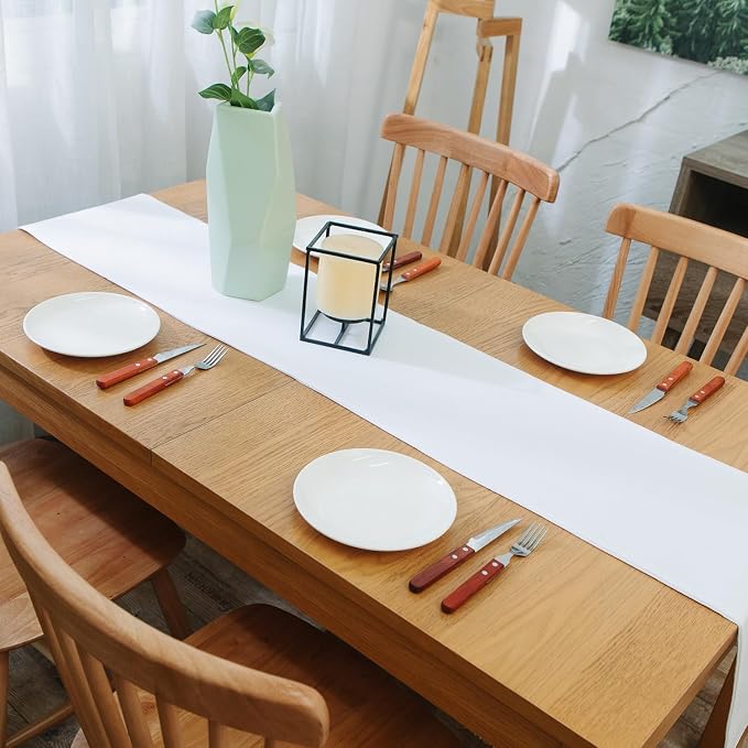 Dinning Table Runner Cloth 12 x 36 Inches Farmhouse Kitchen Coffee Burlap Table - Image 3