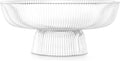 Navaris Decorative Fluted Transparent Glass Bowl for Fruit Snacks Sweets - 26cm Diameter Table Centerpiece Dish