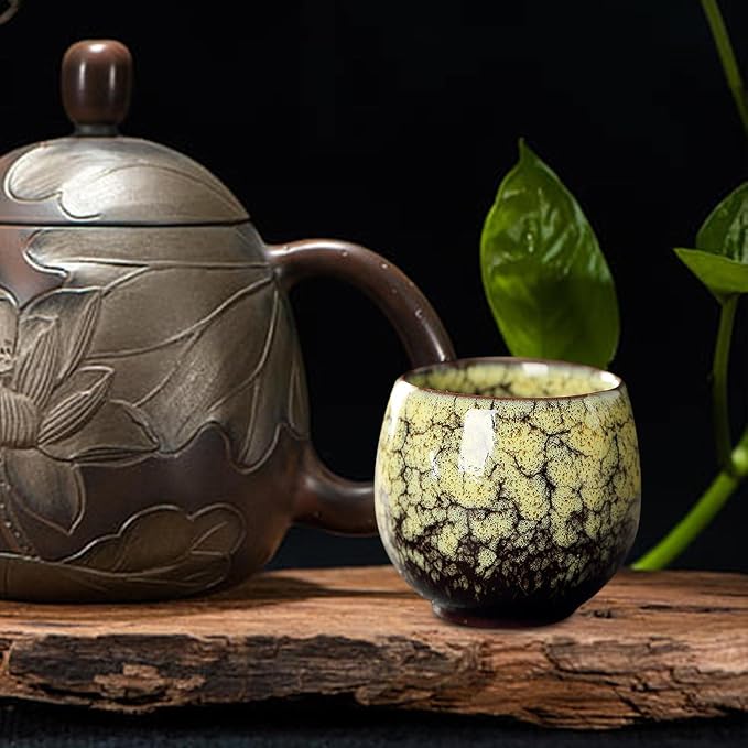 2X Ceramic Mug Chinese Kung Fu Coffee Cup Infuser Teacup Handmade Handleless - Image 6