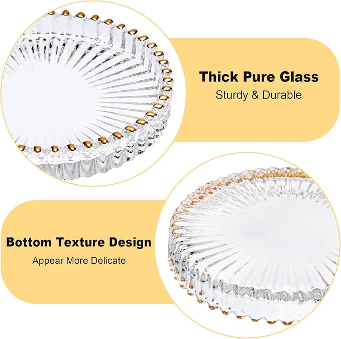 Modern Clear Coaster Set of 8 Glass Coasters - Image 4