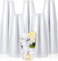 JOLLY CHEF 14 oz Clear Plastic Cups, 100 Pack Heavy-duty Party Glasses, Disposable plastic cups for wedding Cocktails Tumblers, Ideal for Halloween,Christmas, Thanksgiving Parties