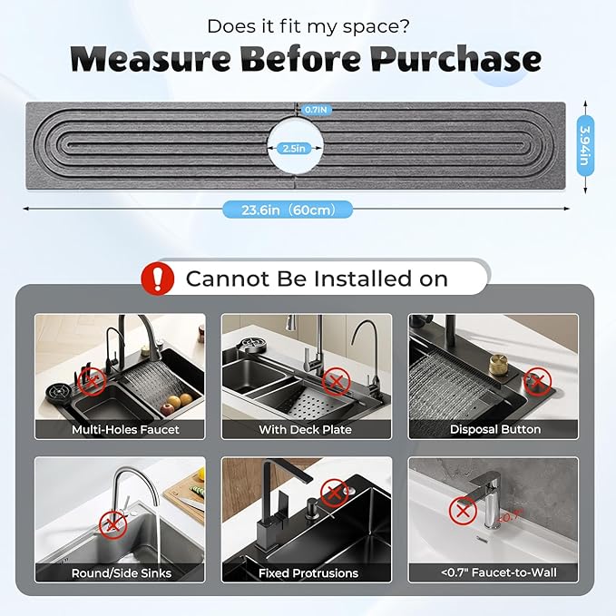 2 Pack Large Stone Dish Drying Mat for Kitchen Counter, Collapsible Quick Drying Dish Mats, Water Absorbing Diatomaceous Earth Drying Pad for Kitchen Countertop Bottles Utensils Cups Bathroom Sink