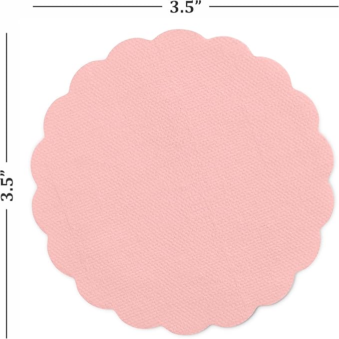 Disposable Pink Paper Coasters for Drinks, 3.5 Inch Round Coasters for Bar, Cocktail, Beverage, Wine Or Event, 500 Pack Bulk