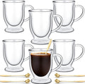 Gejoy 6 Sets Double Wall Glass Coffee Mugs by Gejoy