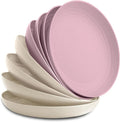 8-Pack Reusable Wheat Straw Plates Set by NookTheory
