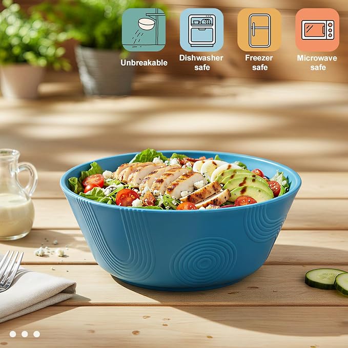 Wheat Straw Bowls Set 36oz, Cereal Bowls Soup Bowls Set of 6, Unbreakable Salad - Image 3
