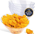 54oz Clear Plastic Serving Bowls Large Disposable Candy Dishes, Buffet by StockYourHome