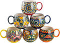 Henten Home Ceramic Coffee Mug Set of 6, 20 oz Colorful Coffee Cup by HentenHome