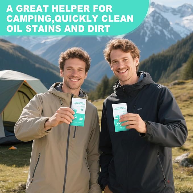 twoworld Disposable Dish Cleaning Wipes,Dish Wipes for Washing Dishes No Waterfor Camping Travel Kitchen Outdoor(pack of 50)