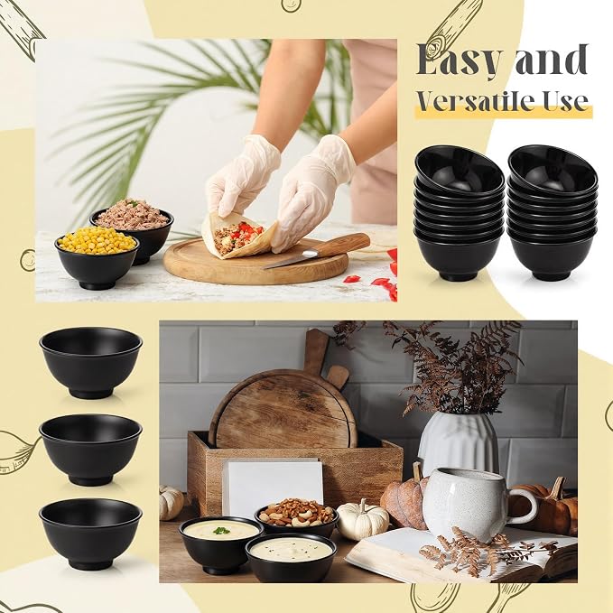 Tioncy 36 Pcs Bowls Set Unbreakable Dessert Soup Salad Bowls - Image 4