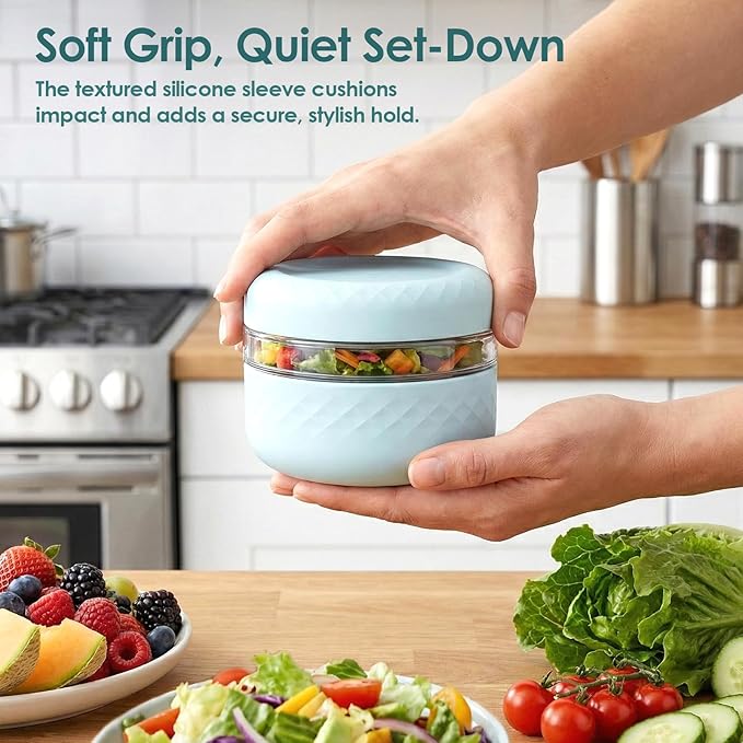 4 Pack 16 oz Glass Lunch Bowl Containers with Lids | Leak & Spill Proof, BPA-Free, Microwave & Dishwasher Safe, Airtight Meal Prep & Food Storage Jar for Lunch, Salad, Soup, Oats, Stew, Yogurt