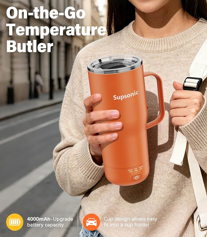 Supsonic Heated Coffee Mug, 20oz Electric Temperature Control Cup | Keeps - Image 4