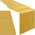 Gold Table Runners 20 Pack 12x108 inch Silk Satin Smooth Fabric | Satin Table by B-COOL