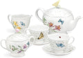 Lenox Butterfly Meadow Porcelain Teapot and Tea Cup Set, 48oz | Dishwasher safe by Lenox