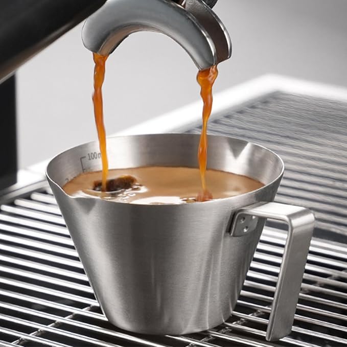 YARRAMATE Stainless Steel Espresso Shot Cup, 3.4oz/100ml | Heat Insulated Grip by YARRAMATE