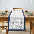 Denim Blue Hand Block Print 100% Cotton Table Runner 16x90 Inch | Perfect by Ridhi