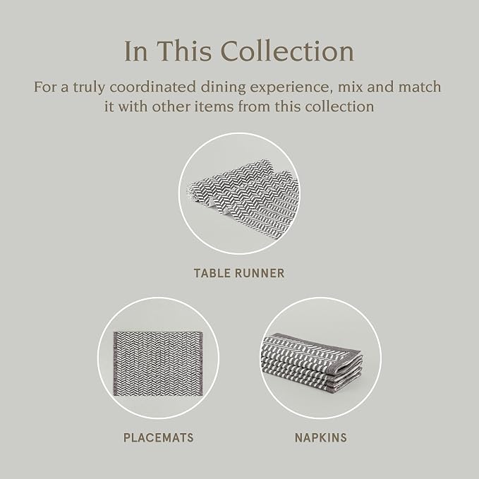 Over&Back 18x90 Hand-Blocked Printed Cotton Table Runner - Image 4