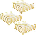 3PCS Napkin Holders for Paper Napkins, Gold Flat Napkins Holders, Metal Napkin Dispenser for Kitchen Tables, Farmhouse, Dinner, Outdoor