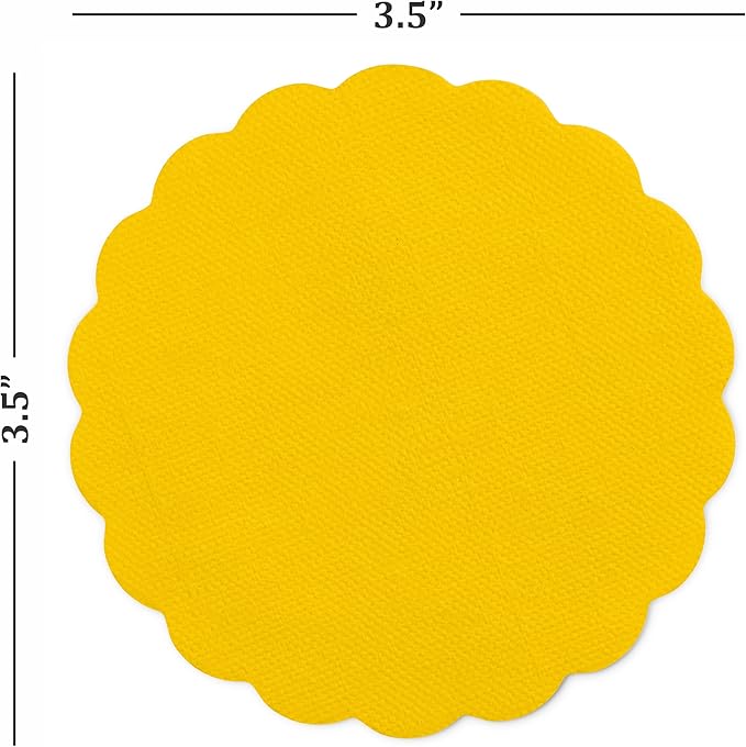 Disposable Yellow Paper Coasters for Drinks, 3.5 Inch Round Coasters for Bar, Cocktail, Beverage, Wine Or Event, 500 Pack Bulk