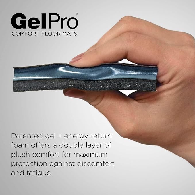 GelPro Elite Premier Anti-Fatigue Kitchen Comfort Floor Mat, 20x48, Trellis Deep Sea Stain Resistant Surface with Therapeutic Gel and Energy-Return Foam for Health & Wellness