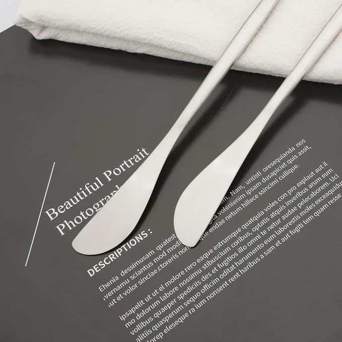 10 Pack Silver Cheese Spreader Knife, Uniturcky Stainless Steel Butter Spreader - Image 3