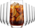 16oz Drinking Glasses Set of 8, Lead-Free Crystal Tall Water Glass Glassware | by Unknown