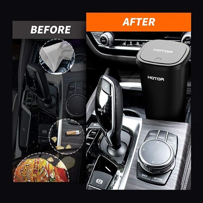 HOTOR Car Trash Can with Lid, 30 Trash Bags, Office & Home, Suitable - Image 5