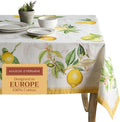 Maison d' Hermine Table Cloth Rectangle Table 100% Cotton 60 x 120 Inches Tablecloth Reusable Decorative for Dining Room Farmhouse Home Valentines Day Decorations Spring Summer - Limoncello