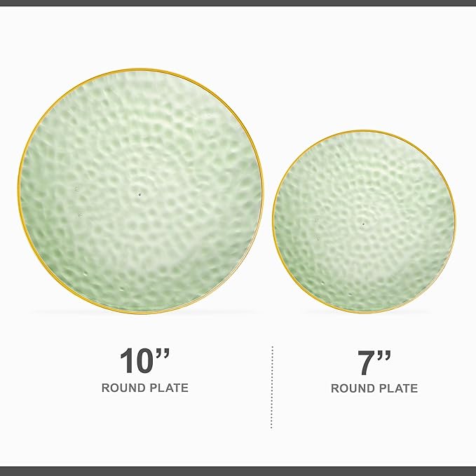 PLASTICPRO 128 Piece Combo Plates Set includes 64-7'' inch Plates & 64-10'' - Image 4