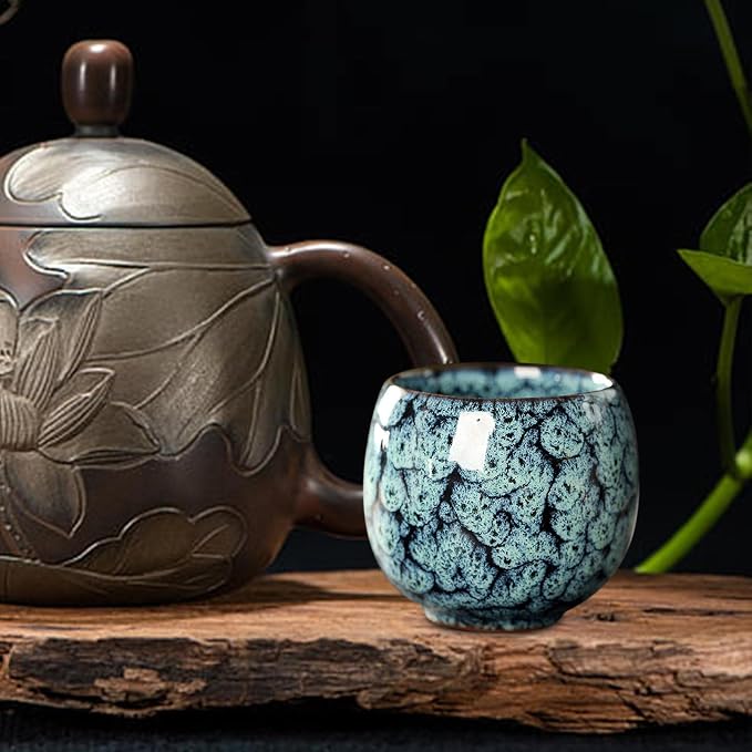 2X Ceramic Mug Chinese Kung Fu Coffee Cup Infuser Teacup Handmade Handleless - Image 5