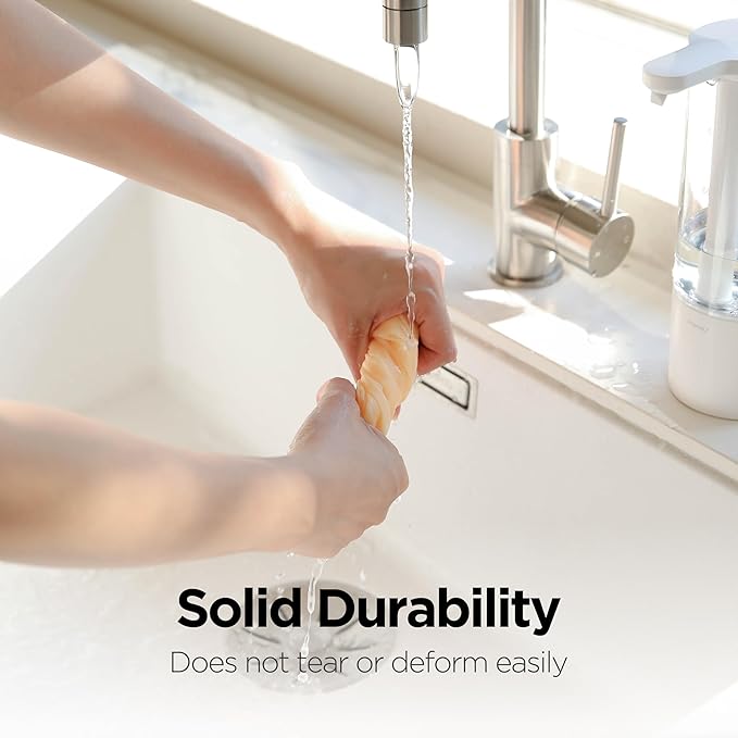 Meekly Daily Dish Cloth Cleaning Scrubber Sheet, Multi-Purpose Reusable Disposable Tear-Off Roll, Durable Washable Fast Dry Kitchen Towel for Kitchen Home Cleaning Use (30 Sheets) (Light Grey)