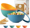 Wheat Straw Bowls 40 OZ, Unbreakable Salad Container by BUSOKIP