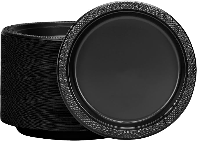 Black Plastic Plates 9 Inch - Image 6