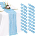 18 Pack Cheesecloth Table Runner 10FT Baby Blue Table Runner Light Blue Boho by Showgeous