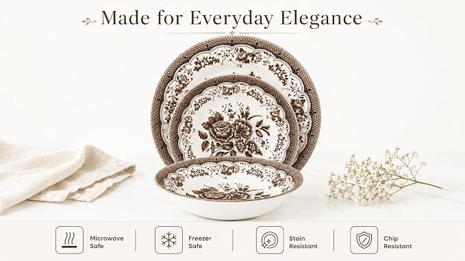 12-Piece Porcelain Dinnerware Set - Image 4