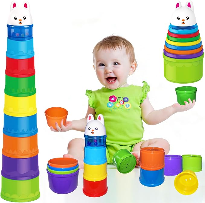 WEEJOYGAM Baby Stacking Cups, Nesting Stacking Toys by WEEJOYGAM