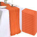 12 Pack 10Ft Orange Cheesecloth Table Runner 23 x 120 Inch | Gauze Rustic Boho by CKIKU
