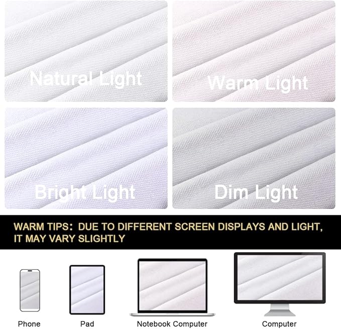 PrinceDeco 100% Blackout Linen Textured Curtains for Bedroom Solid Thermal Insulated with White Liner Room Darkening Burlap Grommet Textured Curtains for Livng Room,52" W x 54" L,Pure White
