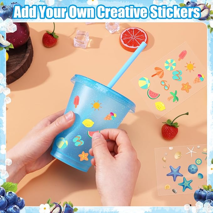 24 Pcs Plastic Tumblers with Lids and Straws, Reusable Cups with Lids Plastic - Image 4