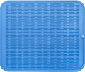 Silicone Dish Drying Mat for Multiple Usage,Easy clean,Eco-friendly,Heat-resistant Silicone Mat for Kitchen Counter or Sink,Refrigerator or Drawer Liner Lichen BlueL XL 18 inches x 16 inches