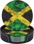 6 Pack Jamaica Flag Leather Coaster by GTEVUTS