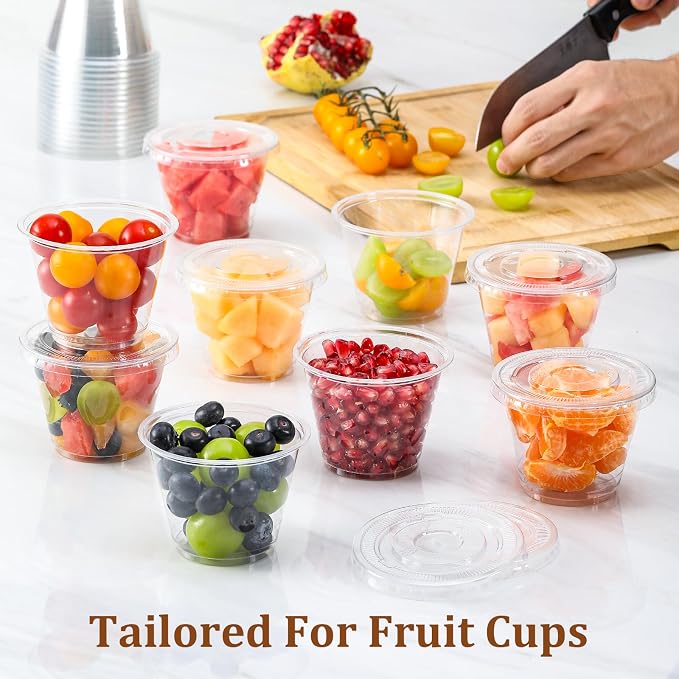 AOZITA 100 Sets, 9 oz Clear Plastic Cups - Image 6