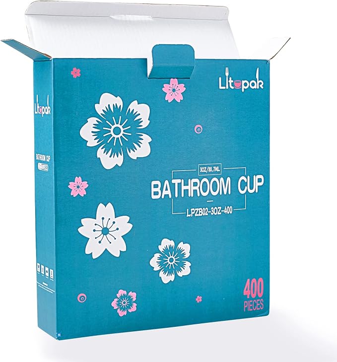 LITOPAK 400 Pack 3 oz Paper Cups, Small Paper bathroom cups 3 ounce | - Image 7