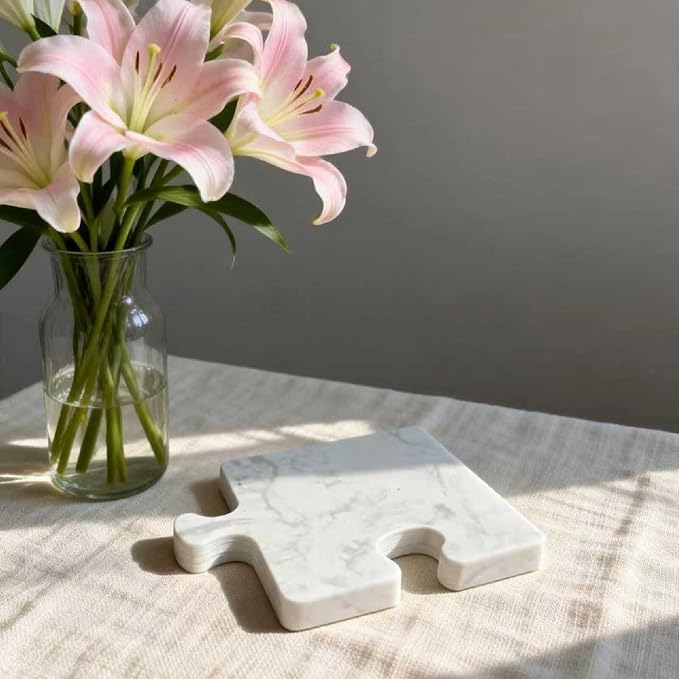 Marble Coasters Set of 4, Aturalux Luxury Aesthetic Modern Decor - Image 4