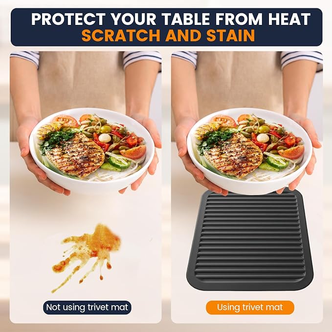 Silicone Trivet Mats 4 Heat Resistant Pot Holders Multipurpose Non-Slip Hot Pads - Image 5