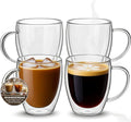 12oz Double Walled Glass Coffee Mugs by SHANDERBAR+