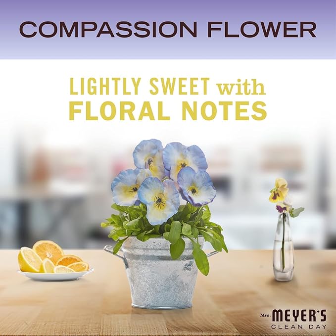 MRS. MEYER'S CLEAN DAY Liquid Dish Soap, Compassion Flower, 16 fl. oz - Pack of 3