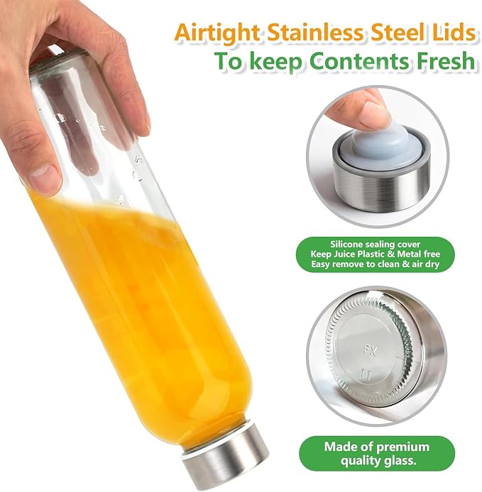 Zukro 24 oz Glass Water Bottles - Image 3