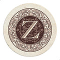 Thirstystone Monogram Round Natural Sandstone Coaster 4 Pack | 4" Diameter by Thirstystone
