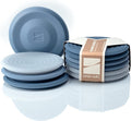 The Degrē Coasters XL (Indigo Wash, Set of 6) by LINE+ARC. 10mm Thick, Dishwasher Safe, Stain-Resistant, Outdoor, Coffee Table, Silicone, Modern, Mid Century, Drink, Non-Absorbent, Housewarming Gift